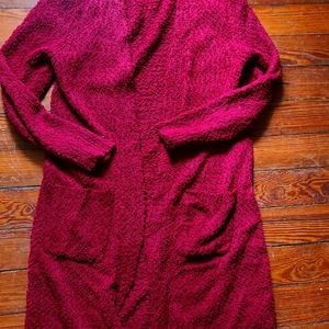 Modern Canvas - Red Popcorn Duster Cardigan sz M